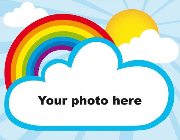 Rainbow photoframe — Stock Vector