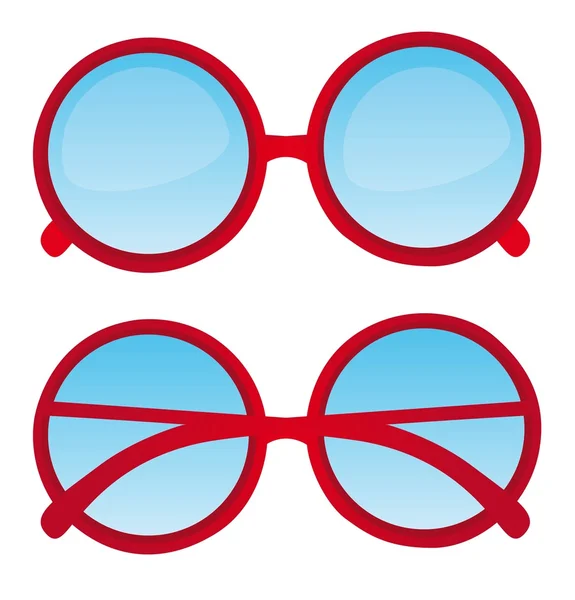 Gafas nerd rojo — Archivo Imágenes Vectoriales