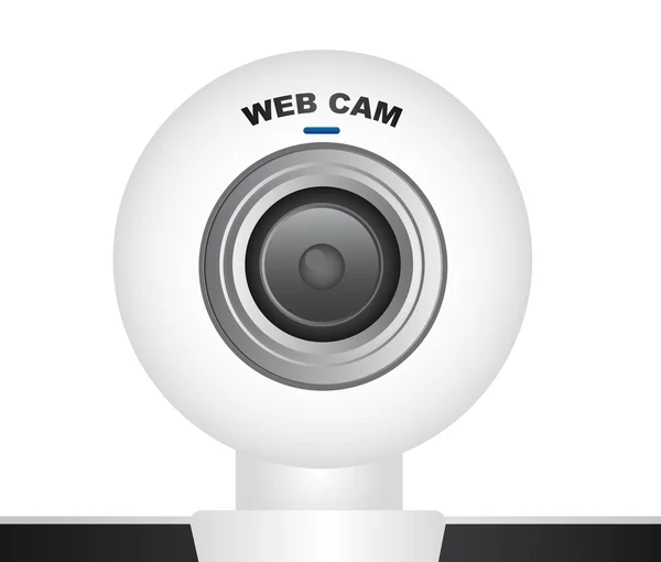 Caméra web blanche — Image vectorielle