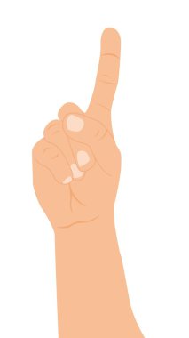 hand with one finger up clipart