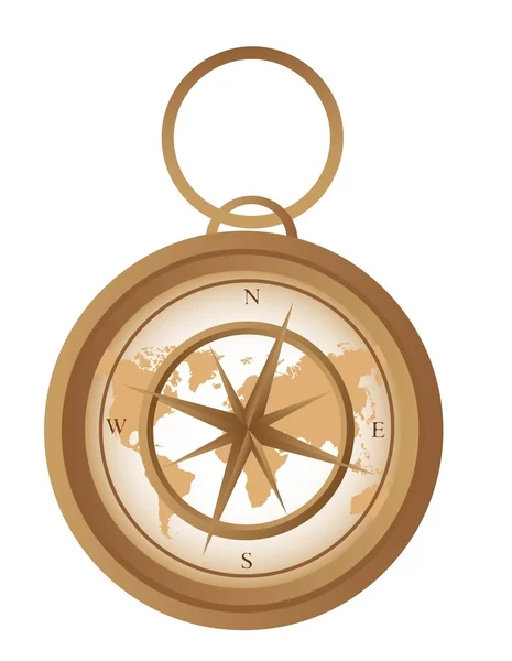 Old compass — Stock Vector