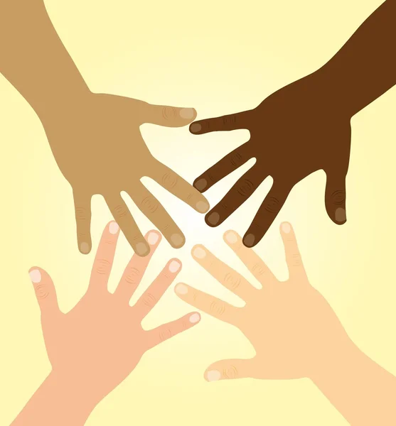 Diversity hands — Stock Vector