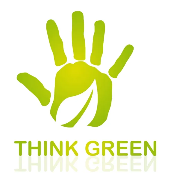 Σκέψου πράσινο — Διανυσματικό Αρχείο