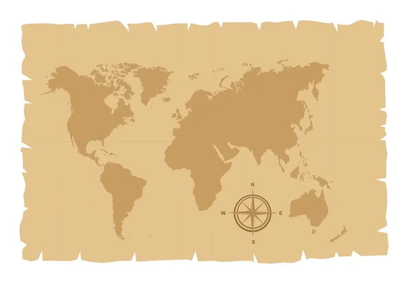 Old map vector — Stock Vector