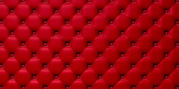 Buttoned on the red Texture. Repeat pattern — Stock Photo, Image