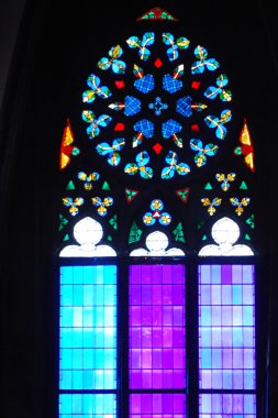 Colorful church windows clipart