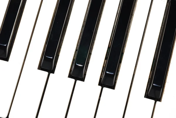 Büyük piyano tuşlarını görüntüleme — Stok fotoğraf