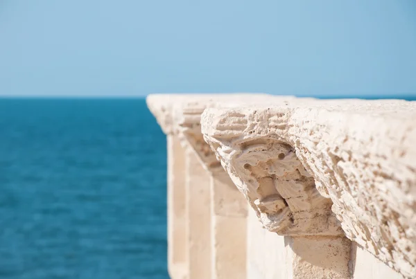 stock image Detail of old architecture and sea