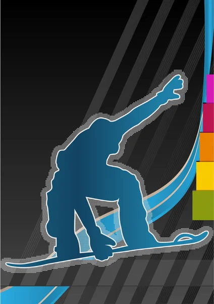 Snowboard konceptet affisch mall. vektor illustration. — Stock vektor
