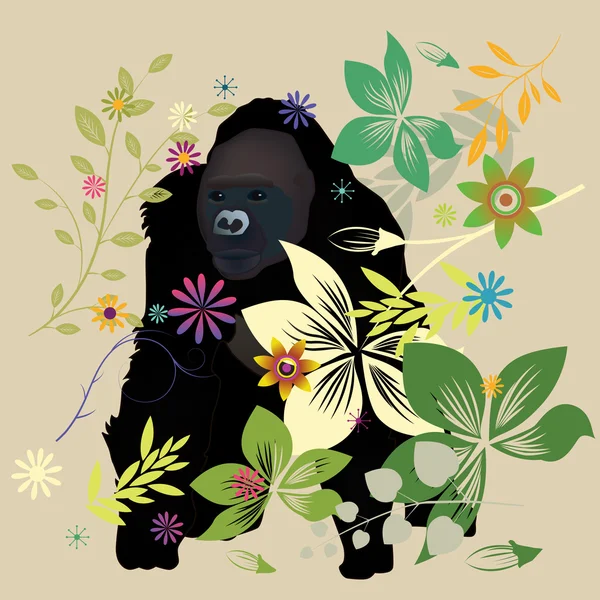 Gorilla in the forest — Stock Photo, Image
