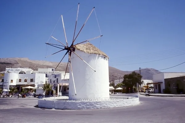 stock image Windmill at the Parikia village