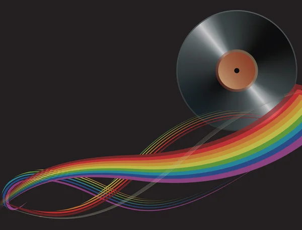 迪斯科音乐和彩虹 — 图库照片