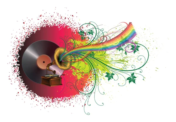 音楽と虹 — ストック写真