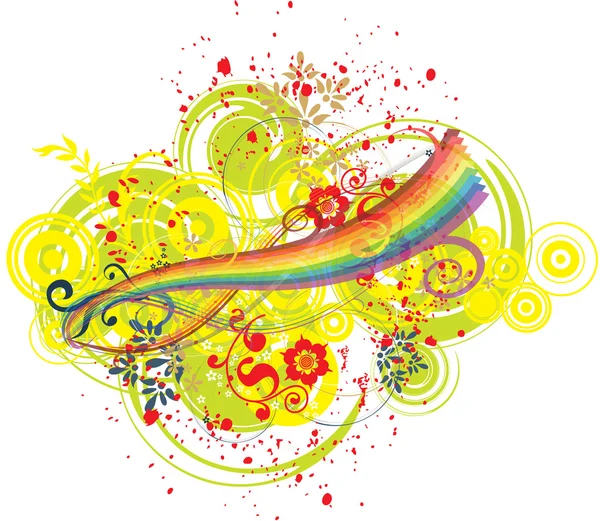 Spring and rainbow — Stock Photo, Image