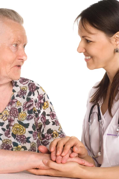Doctor and a granny — Stock Photo, Image