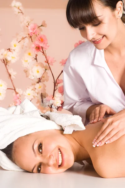 Lichaam massage portret — Stockfoto