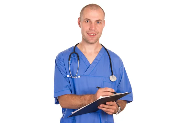 Pěkný doktor stojící — Stock fotografie
