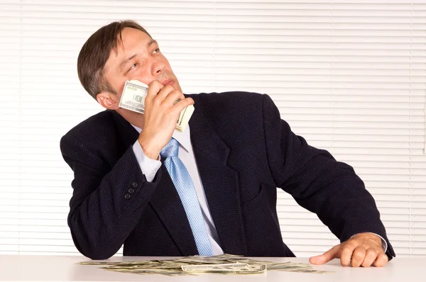 Businessman with money — Stock Photo, Image