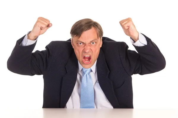Angry office worker — Stock Photo, Image