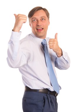 Businessman on a white clipart