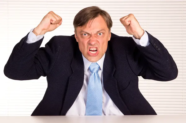 Retrato de hombre de negocios enojado —  Fotos de Stock