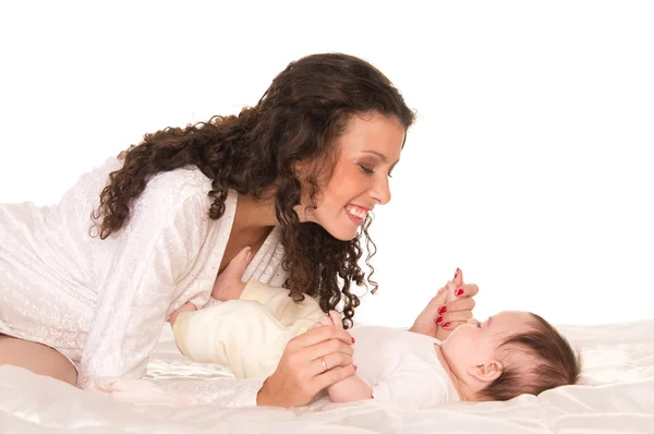 彼女の赤ちゃんとママ — ストック写真