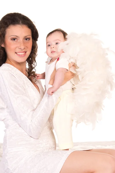 Mom with little angel — Stock Photo, Image