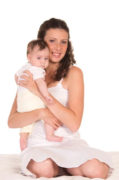 Anne ve bebek portre — Stok fotoğraf