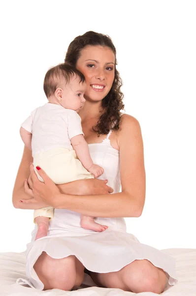 Anne ve bebek portre — Stok fotoğraf
