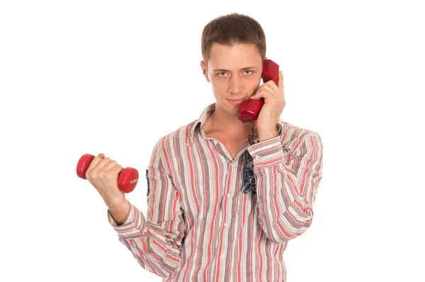 Chlap s telefonem — Stock fotografie