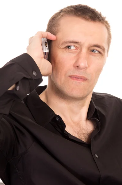 Człowiek z telefonu — Zdjęcie stockowe