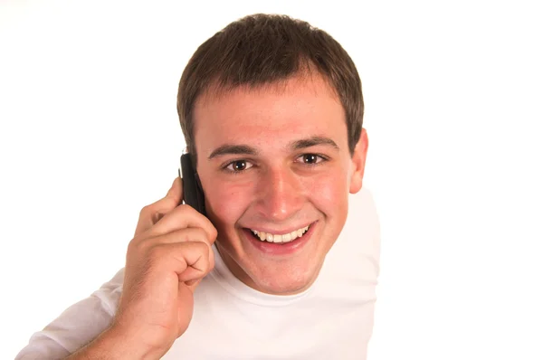 Mężczyzna z telefonu komórkowego — Zdjęcie stockowe