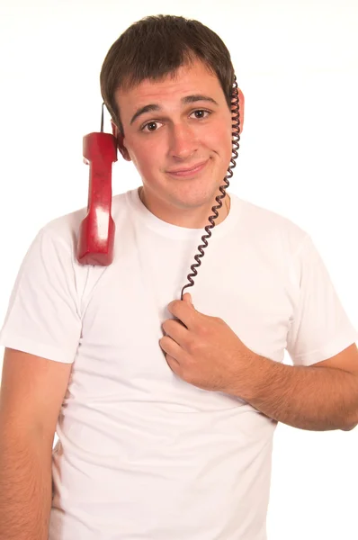 Mann mit Telefon — Stockfoto