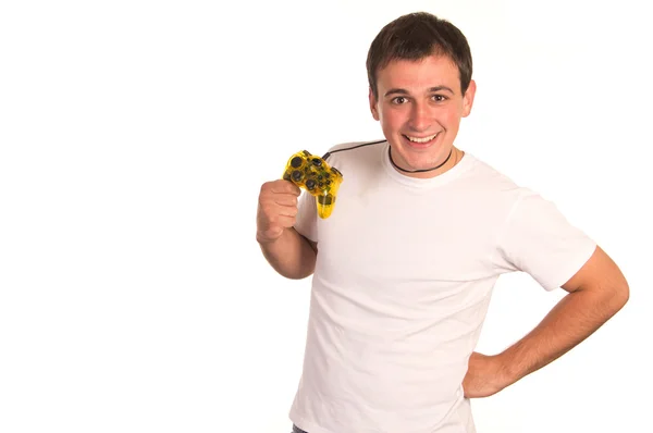 Guy with controller — Stock Photo, Image