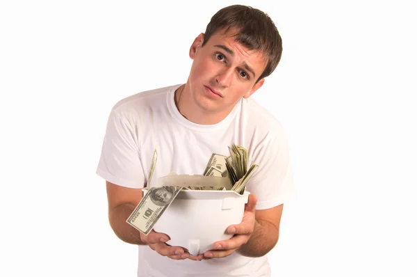 Guy with money — Stock Photo, Image