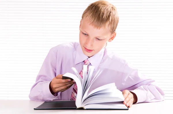 Pupil with book — Stock Photo, Image