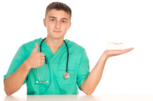 Arzt mit Medikamenten — Stockfoto