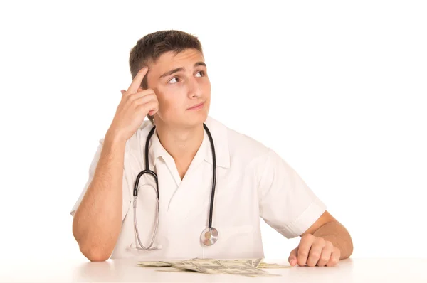 Docteur avec de l'argent — Photo