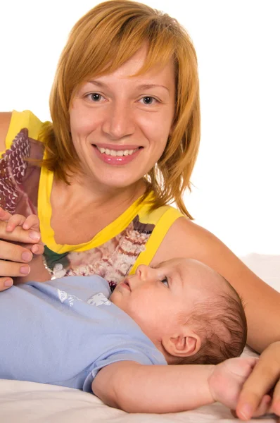 Bonito mãe e seu bebê — Fotografia de Stock