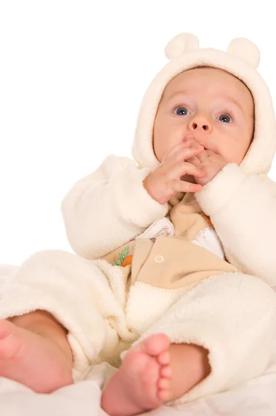 Cute baby in suit — Stock Photo, Image