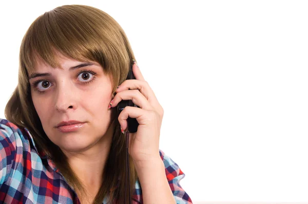 Woman with a phone — Stock Photo, Image
