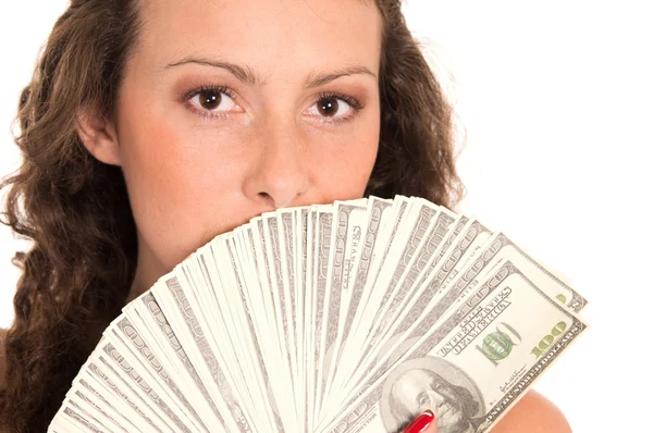Mujer con dinero —  Fotos de Stock