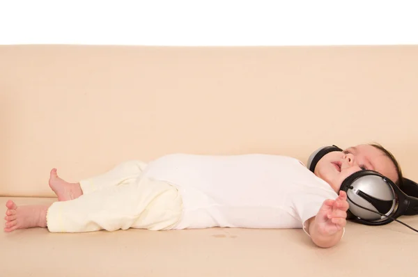 Baby at sofa — Stock Photo, Image