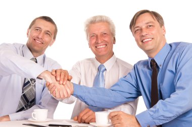 Three nice businessmen clipart