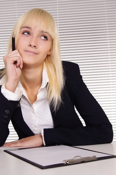 Pretty girl at office — Stock Photo, Image
