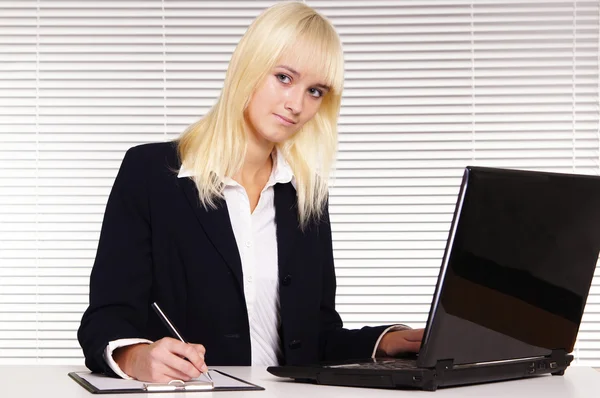 Smart girl at office — Stock Photo, Image
