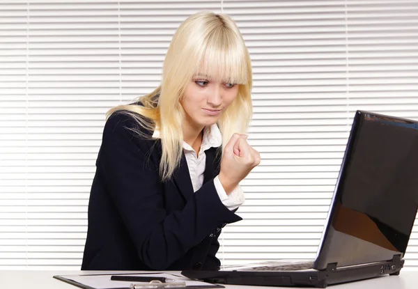 Cute girl at office — Stock Photo, Image