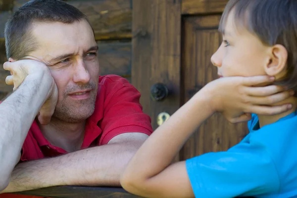 Uncle and son — Stock Photo, Image