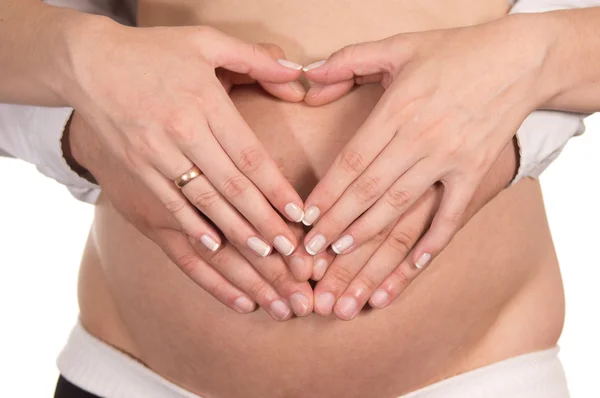 Donna incinta con uomo — Foto Stock