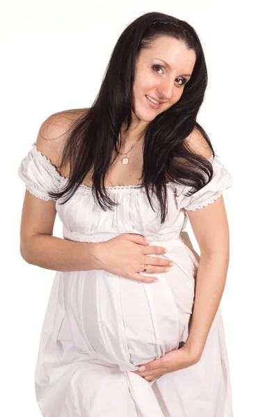 Ganska gravid kvinna — Stockfoto